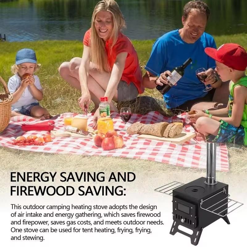 Многофункциональная палаточная печь, разборная, для кемпинга на открытом воздухе, дровяная печь, отопительная горелка для пеших походов, кемпинга, путешествий, пикника