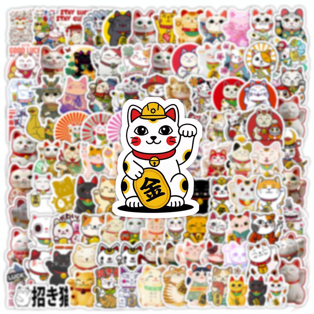 135Pcs/Set Lucky Cat Mini Diary Manual Stickers DIY Scrapbooks Album Decor Decals Stickers