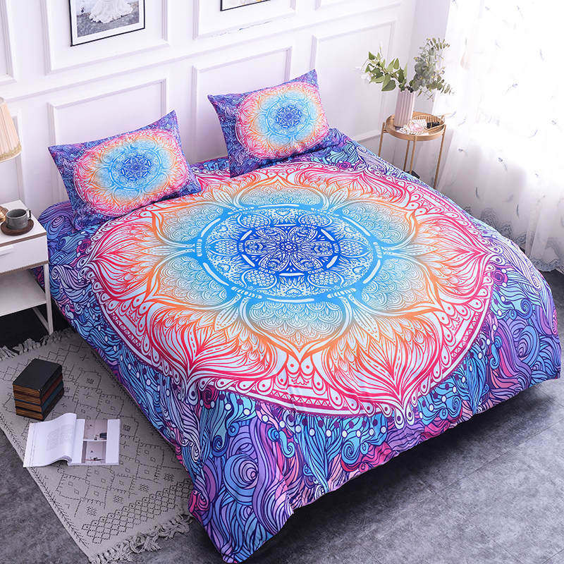 Bohemian Mandala Pattern Three-Piece Set Custom Home Textile Three-Piece Set