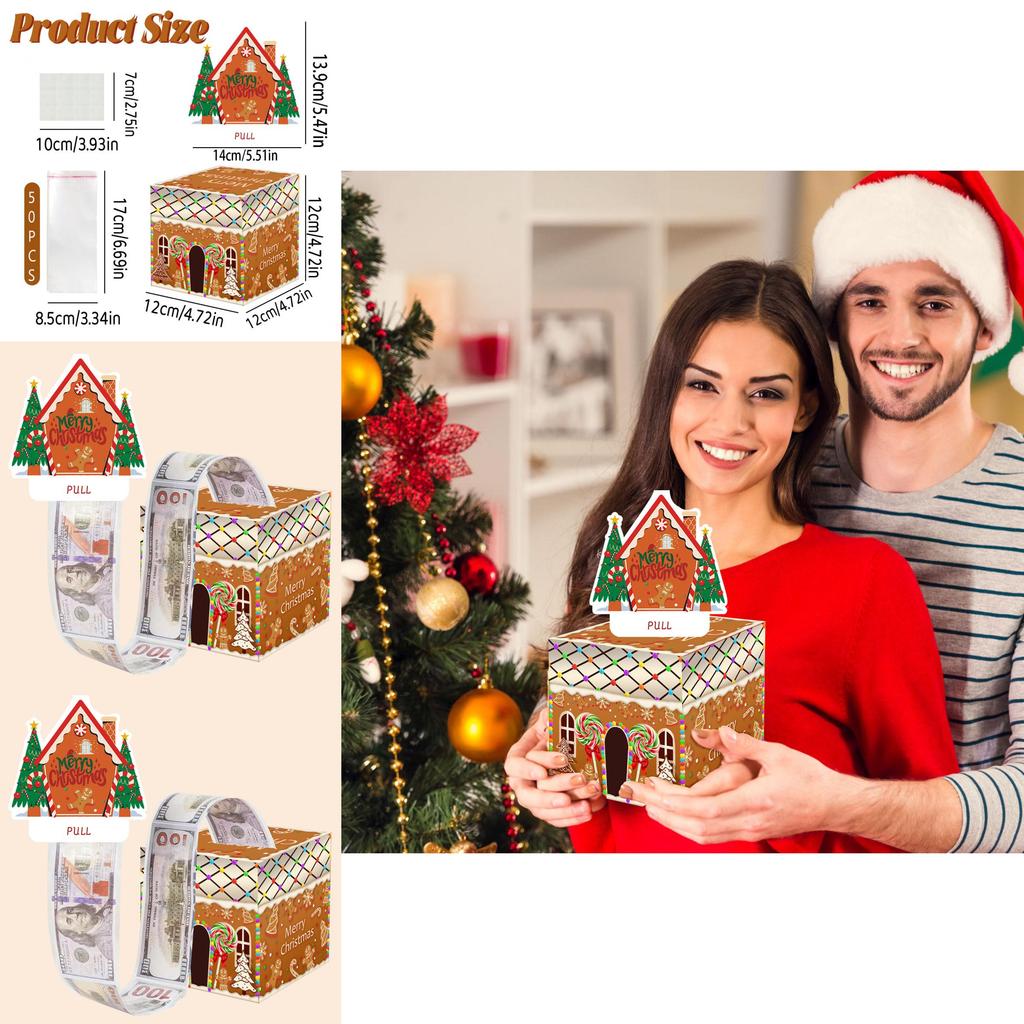 Christmas Theme Candy Gingerbread Man Money Box For Holiday Party Decor And Gift