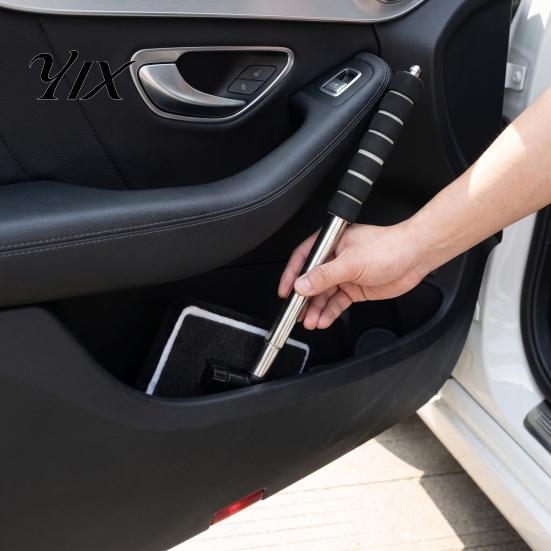 Multi Purpose Window Wiper Car Cleaner, Extendable Windshield Brush with 180 Degree Rotating Head, Interior Duster Microfiber Pad, And Exterior Glass