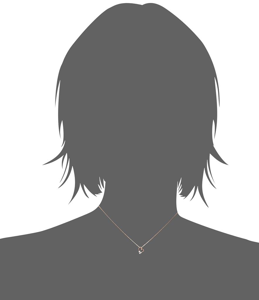 ESTELLE [WEB Exclusive] Cubic Zirconia 10K Pink Gold Heart Motif Necklace 0452-1190-0015-0000