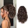 Women's Drawstring Ponytail Extension 12 Inch - Water Wave Curl Synthetic Ponytail Hairpiece, Versatile Fake PonyTails for All Occasions
