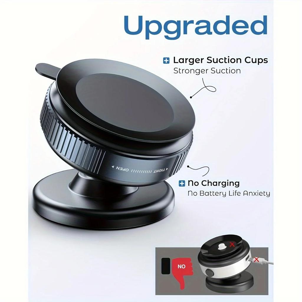 Pc Hot Deal K009 Vacuum Suction Cup Magnetic Holder Double-sided Automatic Mobile 270 ° Rotation Phone Holder Suitable for Cars