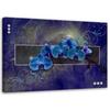 Canvas Print, Orchid Flowers Abstract Blue