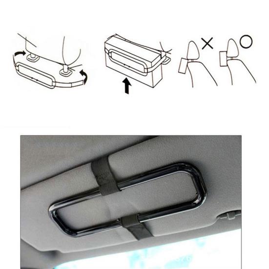 Car Vehicle Sun Visor Seat Back Plastic Tissue Box Holder Paper Napkin Bracket
