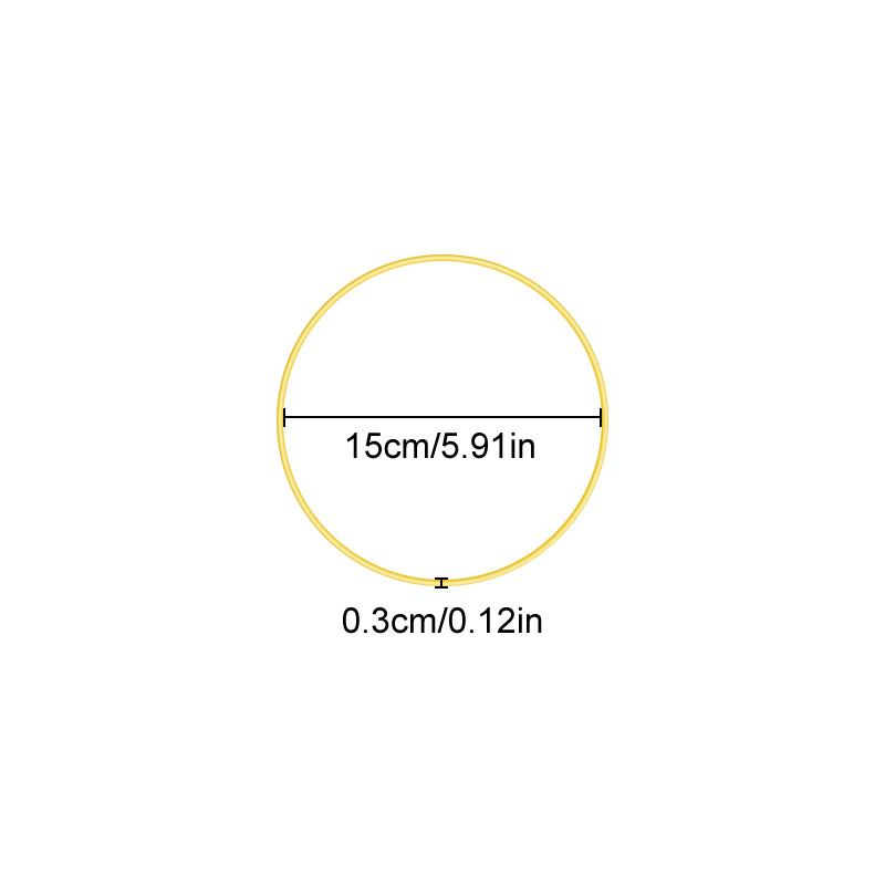 1PC Iron Hoops DIY Craft Metal Ring Black Wedding Wreath Handmade Iron Flower Rings Gold Party Decoration