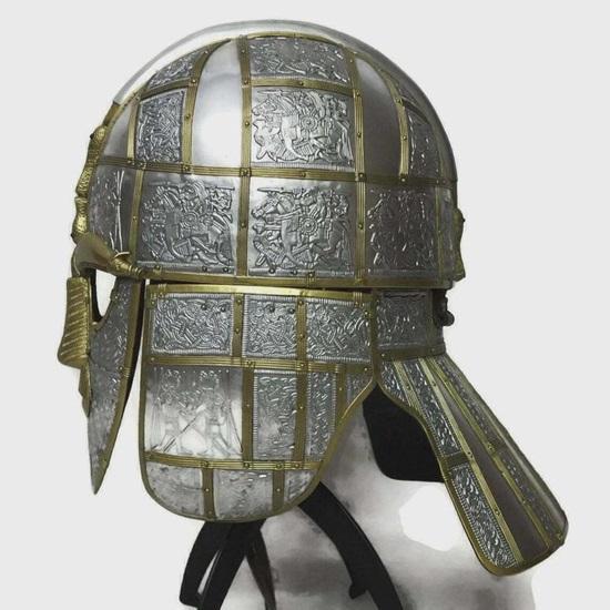 Handcrafted Sutton Hoo Style Anglo-Saxon Helmet Museum Quality Sutton Hoo Helmet Replica