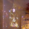 Butterfly Dream Catcher Crystal Sunlight Hunter Wind Chime Shadow Play Hanging Decoration For Children's Room Bedroom Balcony