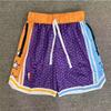 Unisex Retro Mesh Basketball Shorts - Breathable, Double-Layer, Above-Knee Casual Wear for Summer