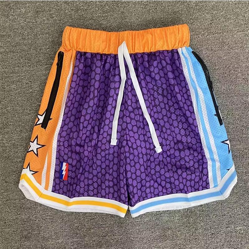 Unisex Retro Mesh Basketball Shorts - Breathable, Double-Layer, Above-Knee Casual Wear for Summer