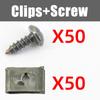 100-200pcs Mixed Car Motorcycles Metal Screw Tapping Fastener Clip U-Type Clip with Screw Anti-rust Protection Clip Screw Buckle