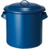 Эмалированный бак Noda Horo с крышкой и ручкой, 21 см, синий, AKT16021
