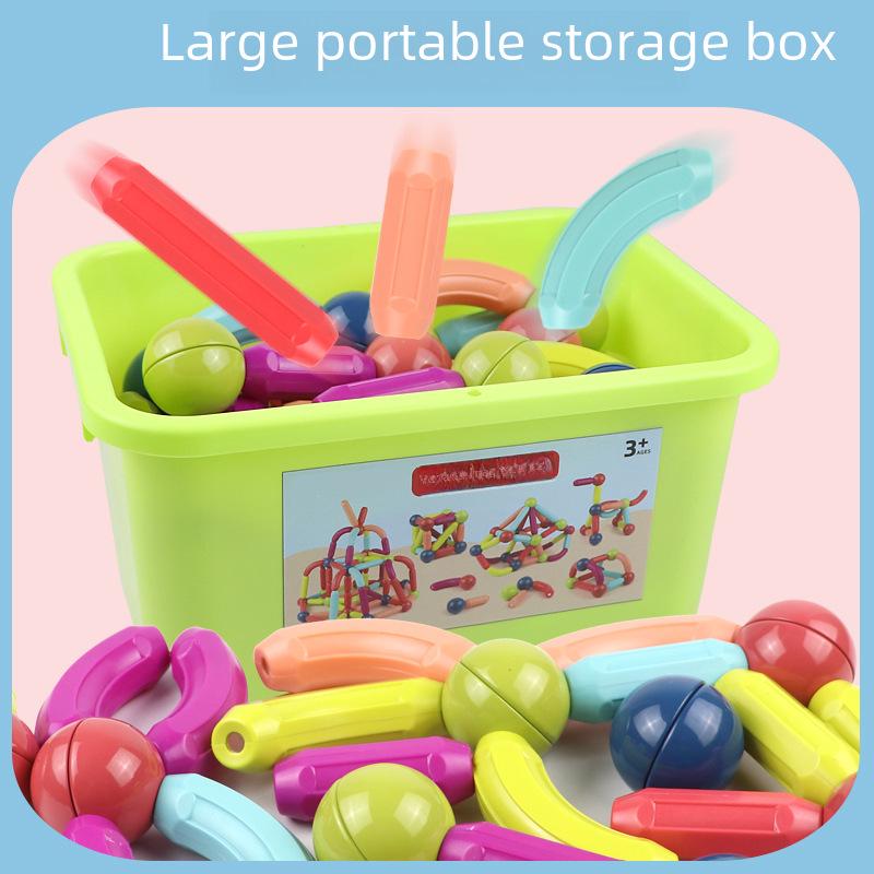 Colorful Magnetic Stick Building Blocks for Kids: Creative Educational DIY Toy Set