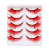 5Pairs Masquerade Fox Cat Eye Eyelashes Dramatic Look Eyelash Extension Green Blue Colored Lashes