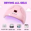 УФ-светодиодная лампа для ногтей, УФ-лампа для сушки ногтей, портативный маникюрный набор, УФ-лампа для гелевых ногтей с таймером/ЖК-дисплеем, сушилка для светодиодных гель-лаков