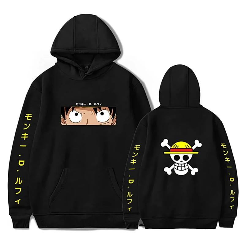 Japanese Anime One Piece Luffy Roronoa Zoro Sanji Harajuku Hoodies Men's Women's Casual Fashion Unisex Hoody Sweatshirt Male Top