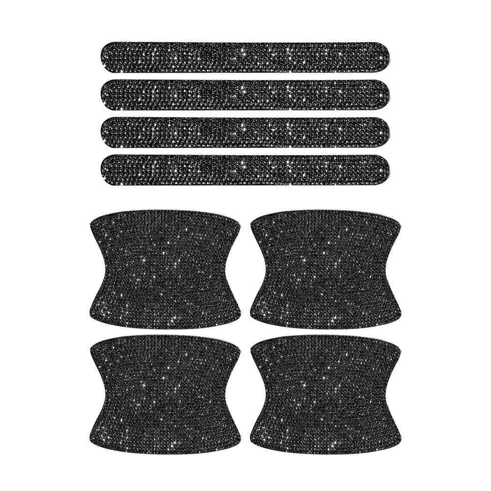 8 шт. блестящие хрустальные алмазные стразы для украшения дверных ручек автомобиля, наклейка для защиты от царапин