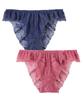 Nissen Regular Like No Full Lace Fundoshi Shorts Navy Cherry Sizes Women's Shorts, Pants, (2-Pack), + Pink, LL-3L