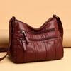 Fashion Soft Leather Crossbody Bag for Women Casual Female Multi Pocket Messenger Bags Retro Handbags Ladies Shoulder Bags
