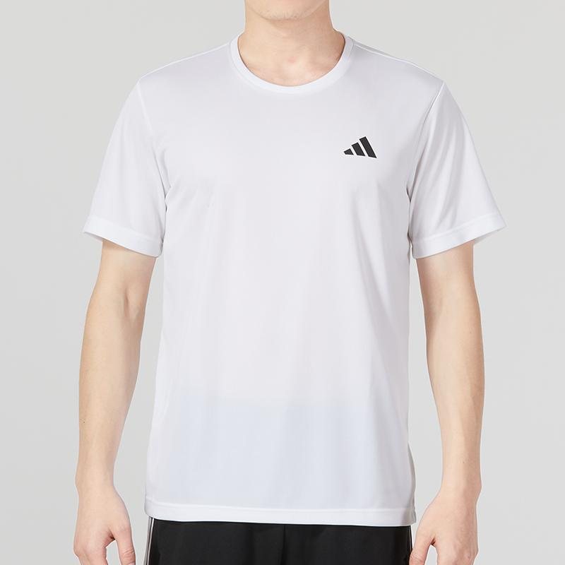 Adidas Tennis Fab Tee With Solid Logo Men Tops White HR8728
