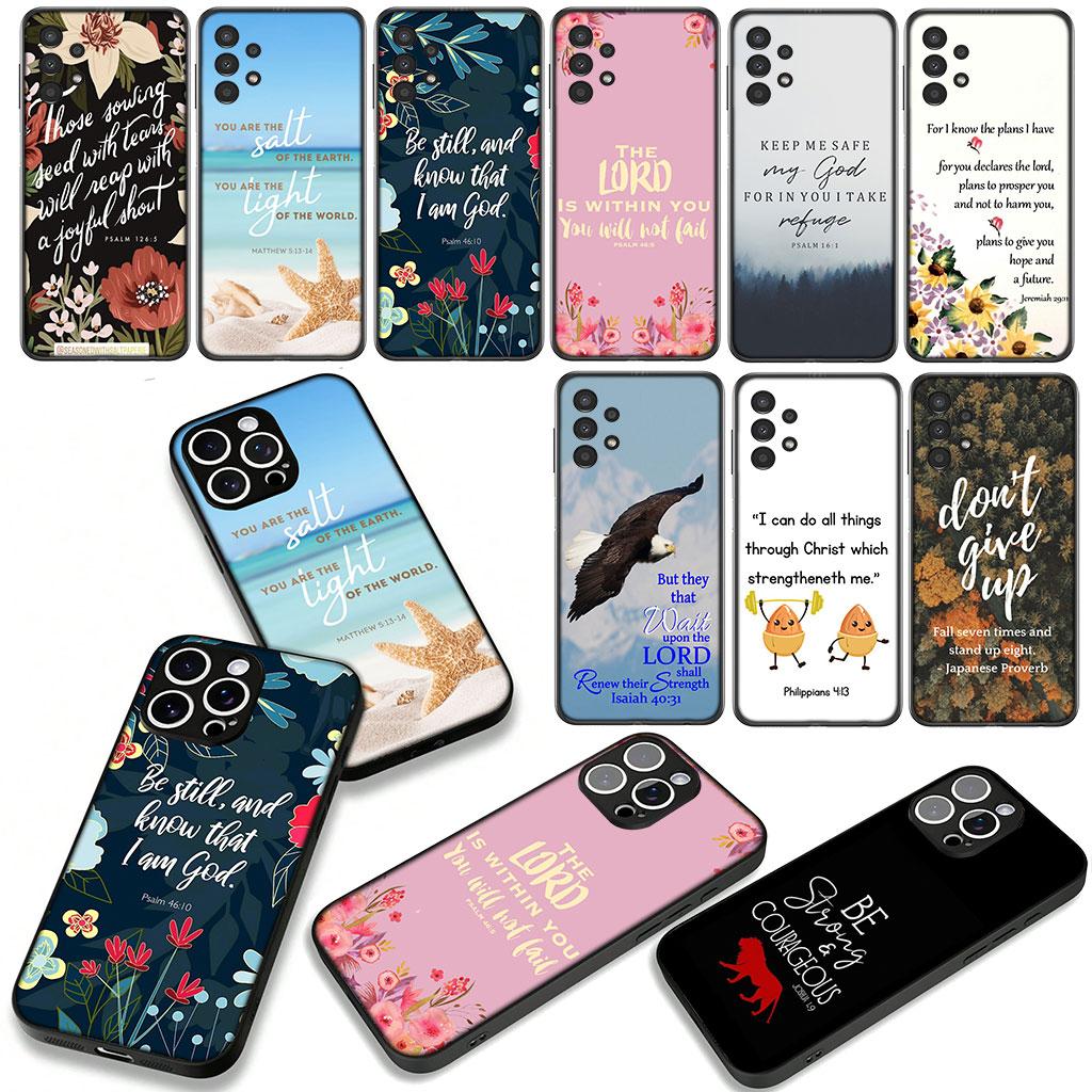 Чехол для OPPO A54 A40 A60 A80 A18 A16 A17 A38 A78 A79 A57 A55 A3 Pro A96 A15 A12 Чехол для телефона Христианский Бог Библейский стих Весна