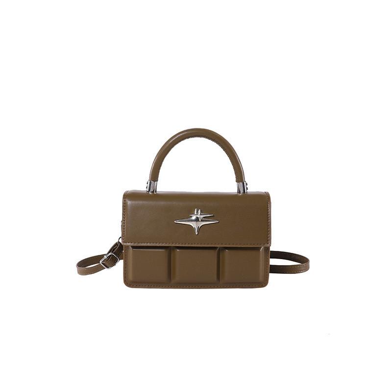 Stylish Black Pu Mini Handbag For Women With Lock Closure And Casual Design