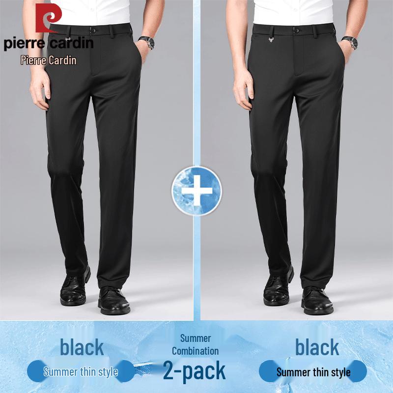 Pierre Cardin Мужские брюки прямого кроя в стиле business casual