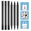 6Pcs Black Fabric Marker for Clothes Double Tip Fabric Marker Dual Tips Fabric Paint Pen for Shirt Hat Canvas Bag Shoes