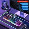 GX80 Membrane Keyboard and Mouse Set Headset Three-Piece Set Wired Office E-sports Gaming Keyboard Mechanical Feel Keyboard
