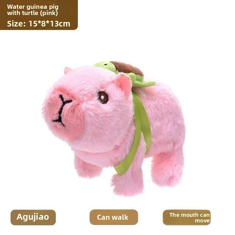 Милая плюшевая игрушка капибара со звуковыми функциями ходьбы для детских игр и в качестве подарка