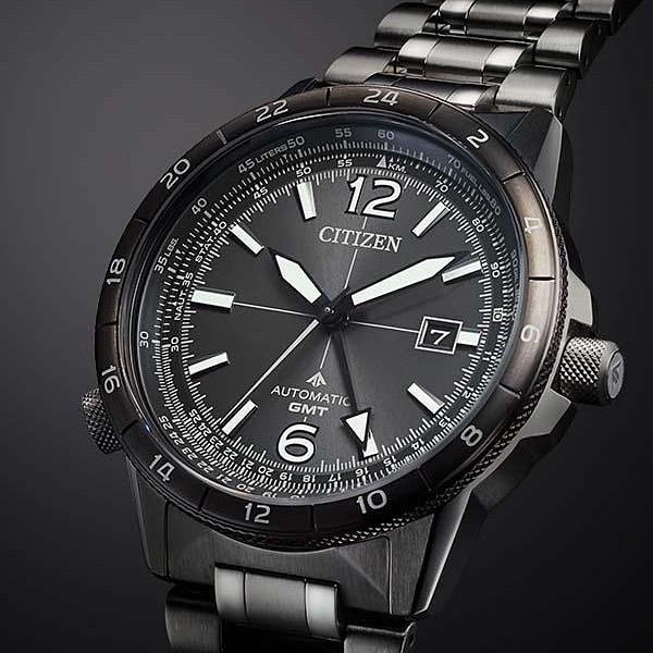 Citizen Мужской NB6045-51H ( Часы PROMASTER SKY Series механические GMT) Круглые часы черного цвета