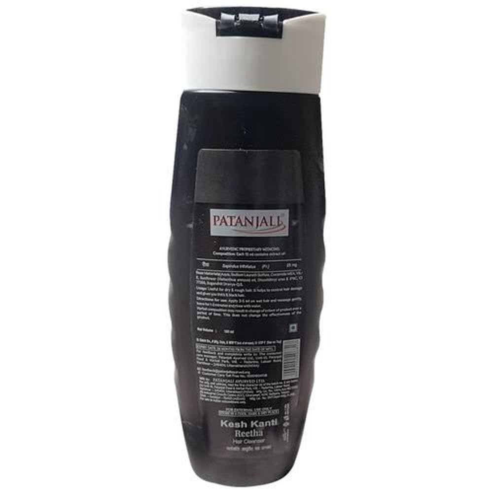 Patanjali Kesh Kanti Reetha Hair Cleanser Shampoo 180ml Pack of 1 for Smooth Shiny Hair Care