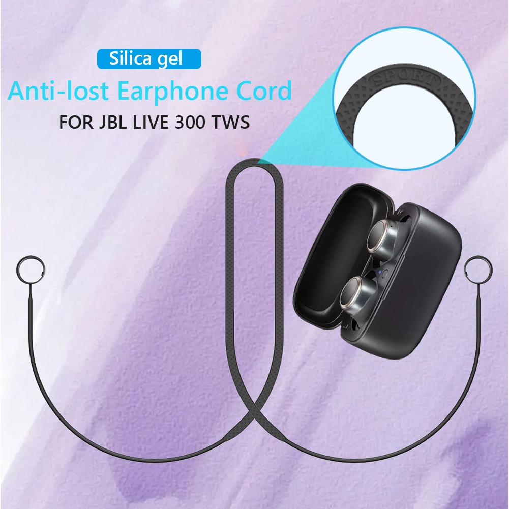 Мягкий силиконовый шейный ремешок для наушников, противоскользящий кабель-шнурок для JBL LIVE 300 TWS