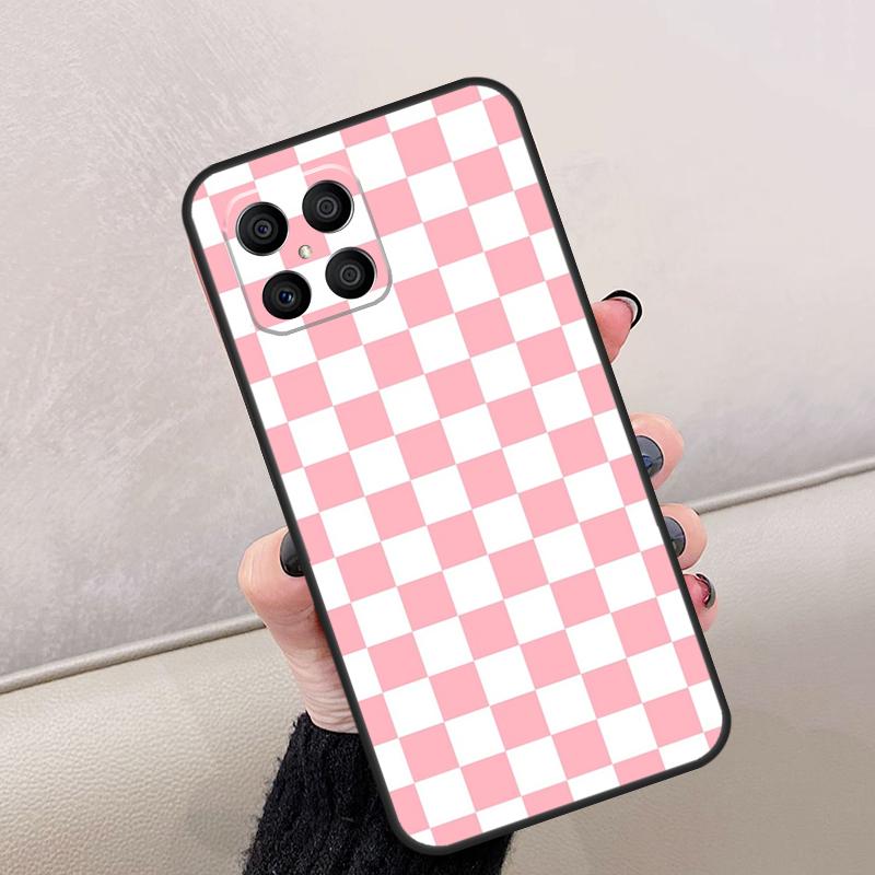 Клетчатый чехол-книжка для Honor Magic 8 7 6 5 Lite 400 200 Pro 50 70 90 X8c X8b X9a X9b X9c X9d Win RT