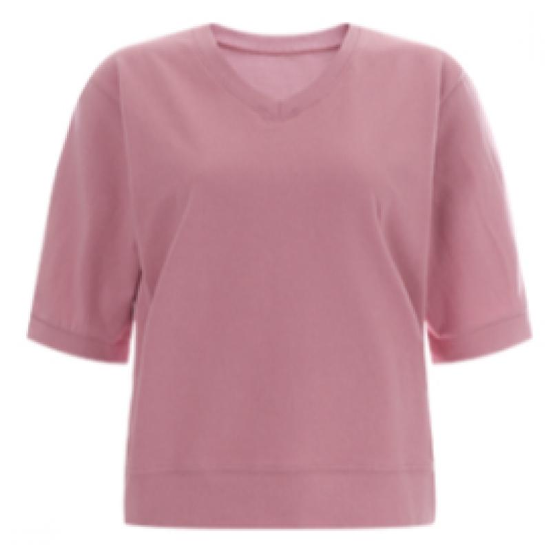 Shop Women Basic 5 Sleeve 100 CoTTon Loose FiT T shirT Purple Dai Wsh 11954