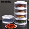 Kitchen Stackable Insulation Dust Proof Food Leftover Container with Lid Cover Dust and Fly Proof In Summer