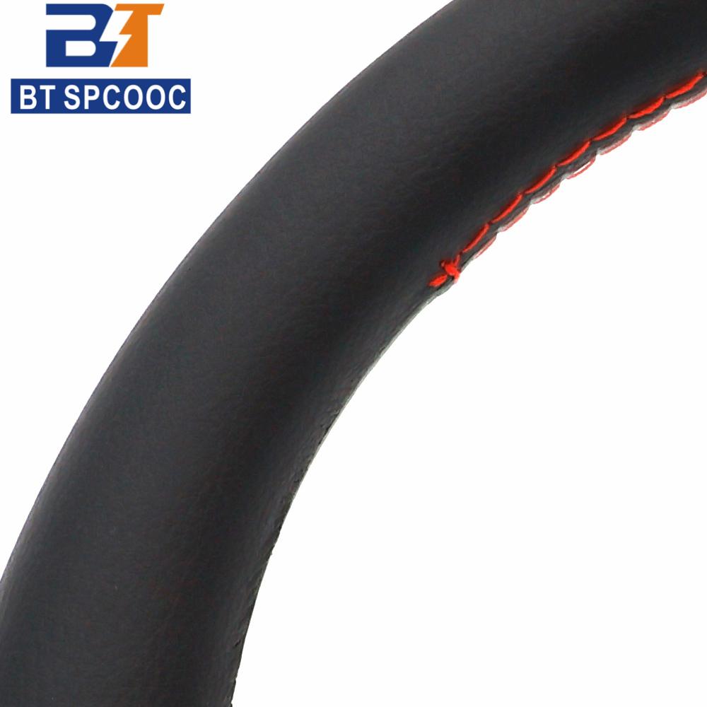 Tuner 14inch 350mm Car Sports Steering Wheel Real Leather Italy Style JDM Red Line M250402