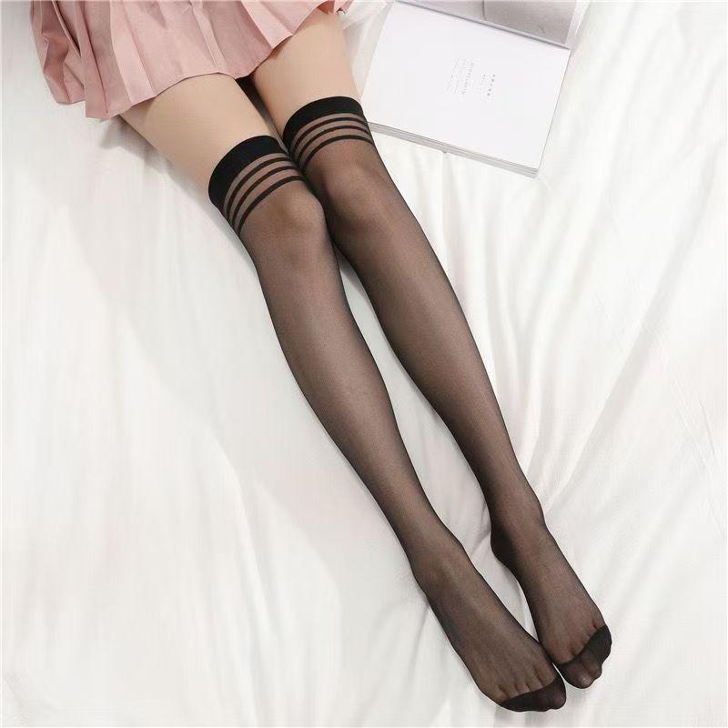 8D Luminous Reflective Horse Oil Over-the-Knee White Stockings, Seamless Red Thigh-High and Knee-High Socks for Women