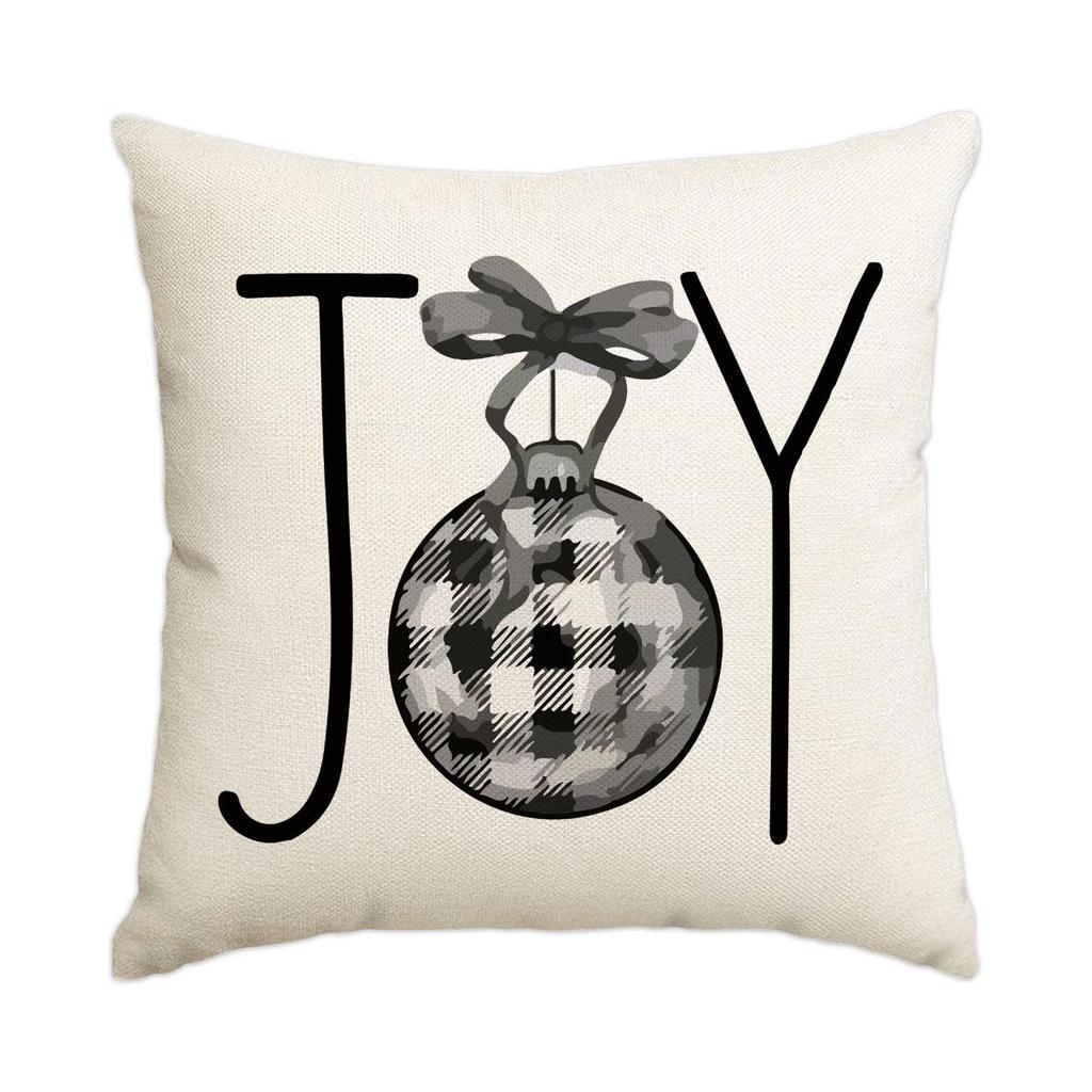 Горячая распродажа Рождественская наволочка из искусственного льна с принтом елки и снеговика - Праздничная декоративная наволочка для диванной подушки