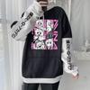 Аниме Смешные Толстовки My Hero Academia Kawaii Manga Mina Ashido Постер Harajuku Уличная одежда Унисекс Длинный рукав Лоскутная Толстовка