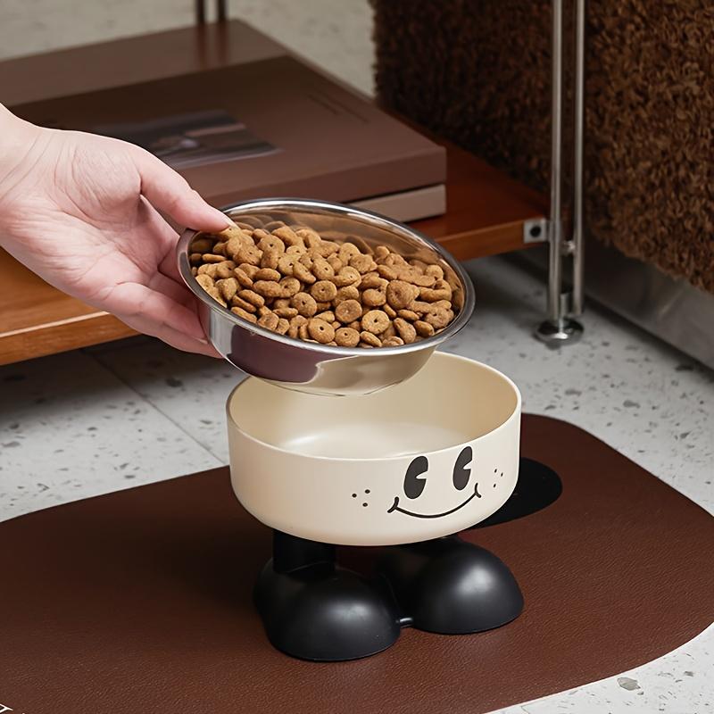 1 шт. Приподнятая миска для домашних животных из нержавеющей стали, устойчивая к опрокидыванию, высокая миска для еды и воды для котят и щенков, зоотовары, кормушка для кошек