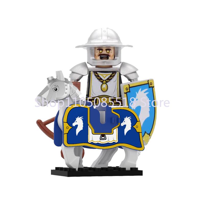 MOC Medieval Military Lion Knight Building Blocks Accessories Castle Soldier Shield Armor Model Toy Gift Mini Brick E023 Weapons