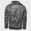 Men's Lamb Fur Leather Jacket - Thick, Warm Motorcycle Coat, Casual Large Size for Europe and America.