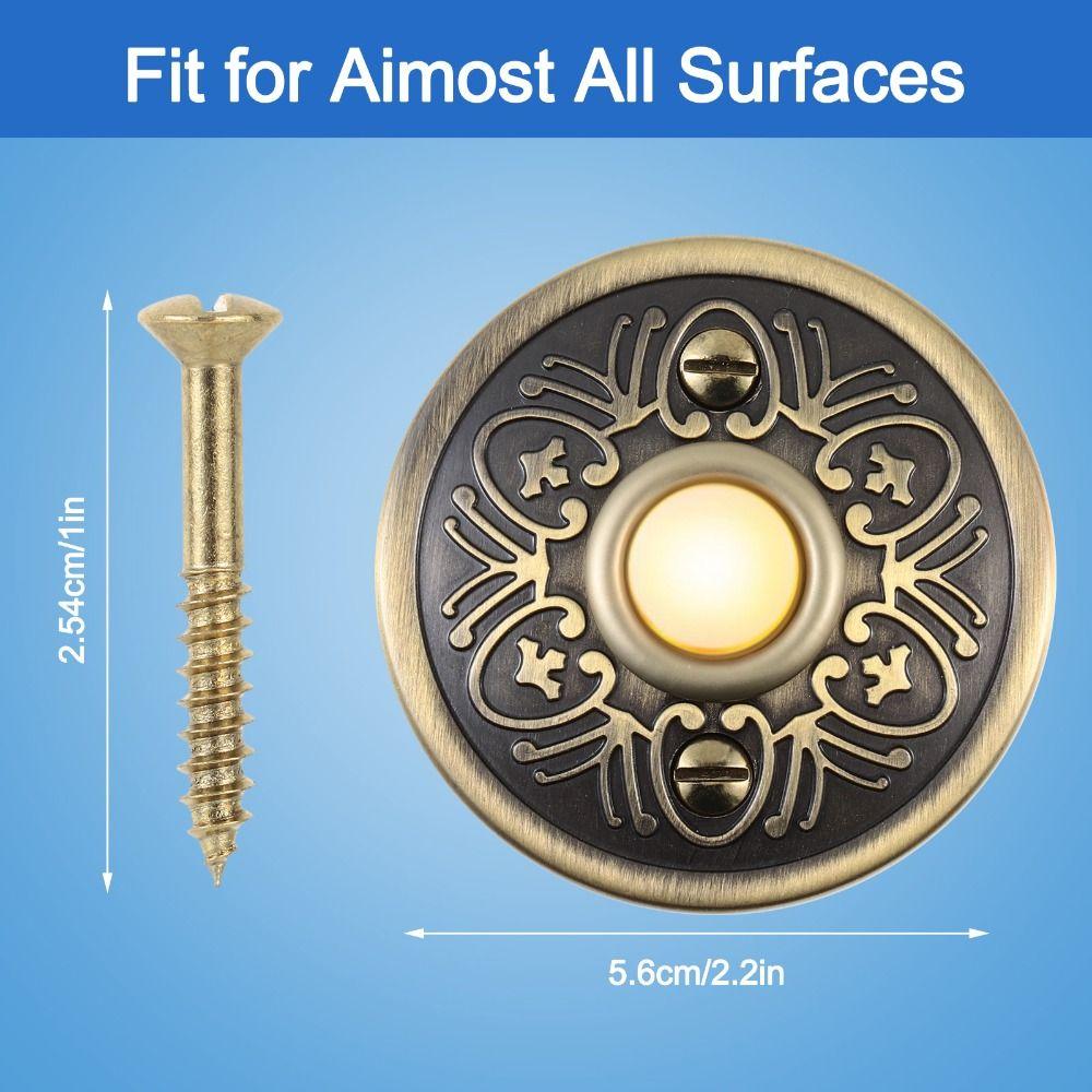 Metal Metal Door Bell LED Lighted Door Bell Heavy Duty Doorbell Push Button  Garage