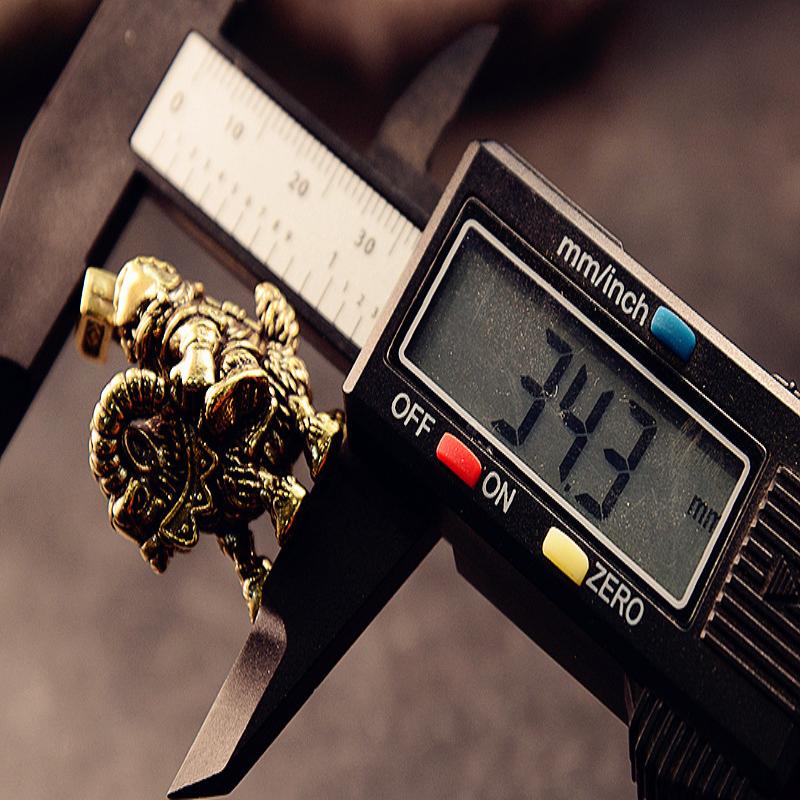 Латунная фигурка Гнома-Воина Козла Миниатюрные Настольные Украшения Ретро Металлические Модели Статуэтка Украшение для Дома