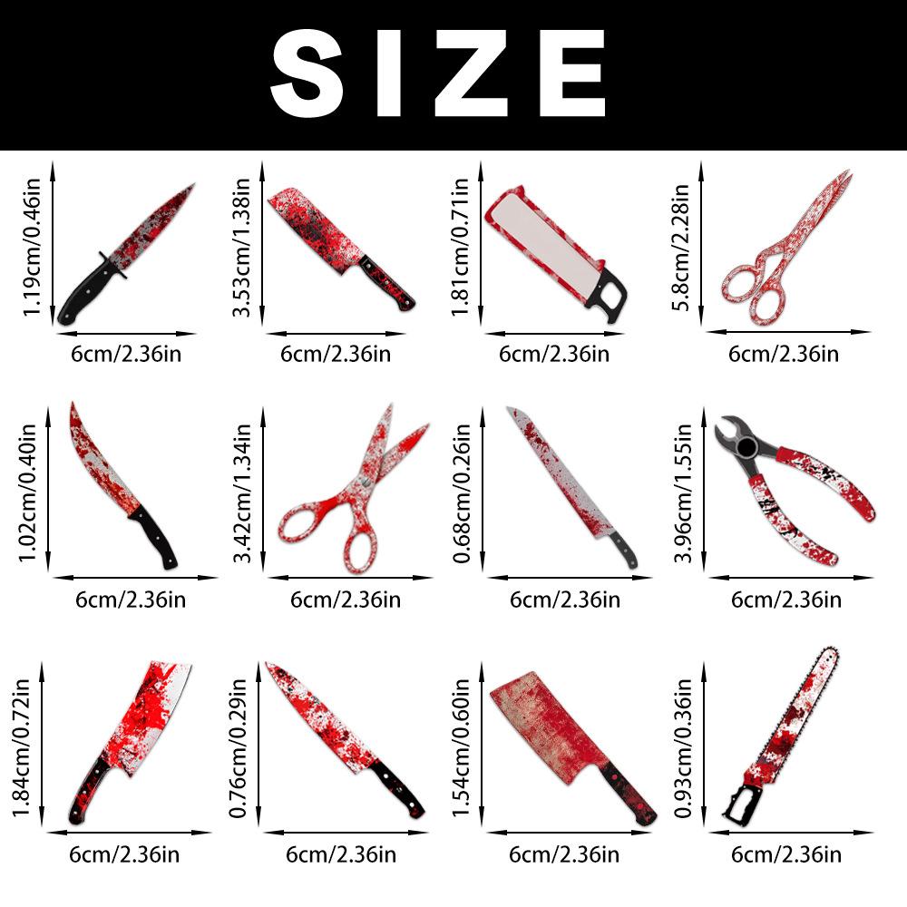 Хэллоуинские топперы для торта – Бумажные флажки «Кровавый нож и тесак» для украшения кексов, десертов и угощений на жуткой вечеринке