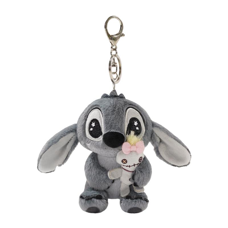 Lilo & Stitch Night Series Plush Keychain Cute Stitch with Scrump Bag Charm Pendant for Backpack Keys Fans Birthday Gift