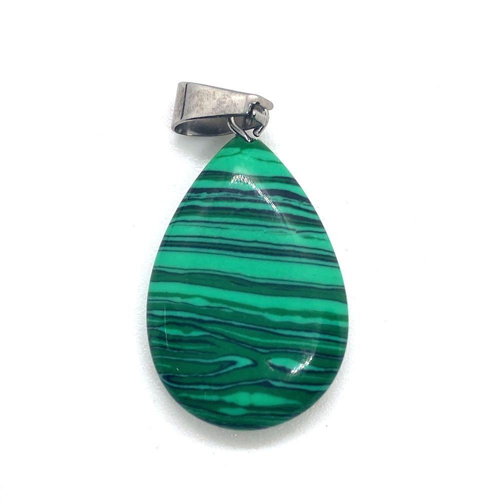 Кулон-капля из опала, камень 17x27 мм, одинарное отверстие, застежка-дыня, аксессуар для ожерелья, для DIY