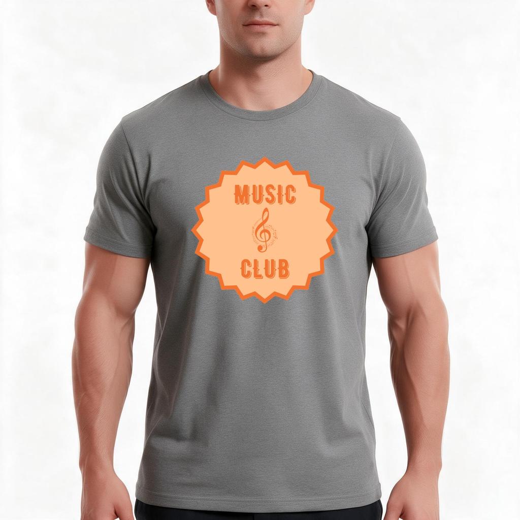 Music Club No2 Tshirt Summer Casual Cotton Tee Oversized Streetwear Tops Vintage Graphic Print Loose Fit Short Sleeve